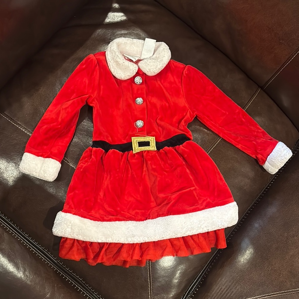 Koala Kids Festive Red Dress with White Accents
